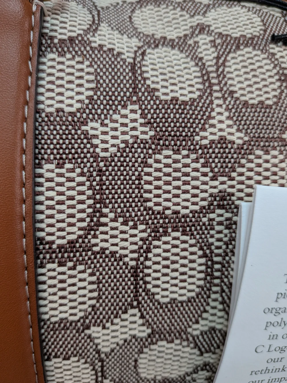 Coach C8529 Ruby Satchel 25 Signature Canvas Jacquard Leather Crossbody Bag